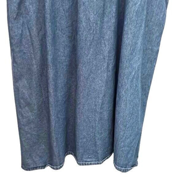 The Vermont Country Store Denim Button-Front Dress 2X 100% Cotton Short Sleeve - Picture 5 of 8